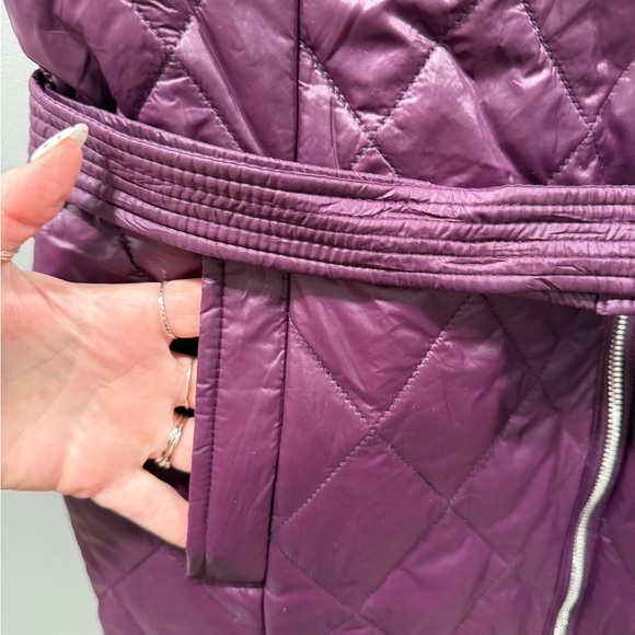 Calvin Klein Women's Purple Quilted faux fur  Vest L - Picture 5 of 6